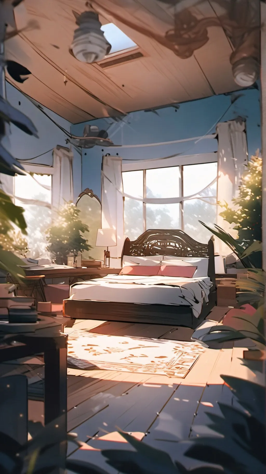 ai character: Sprunki house background