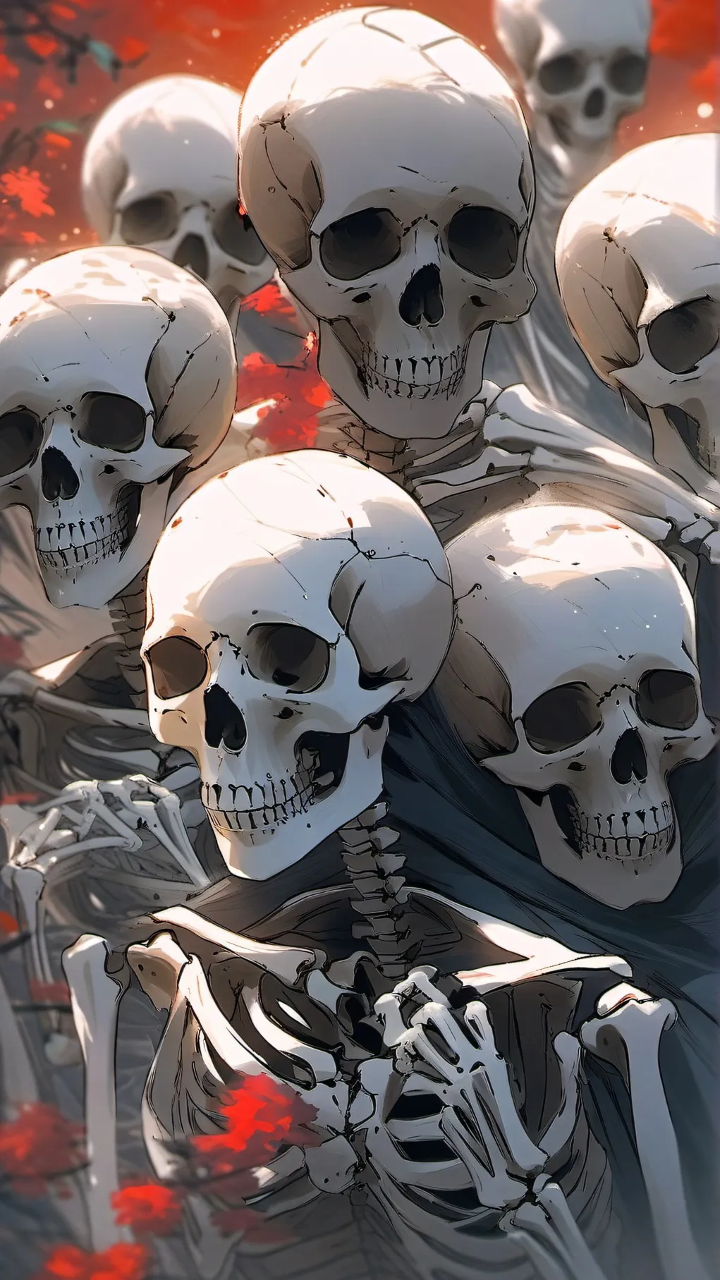 ai character: the skeleton background