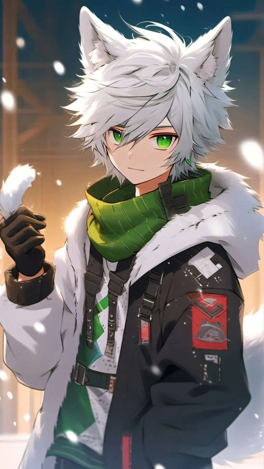 ai character: Glitch background