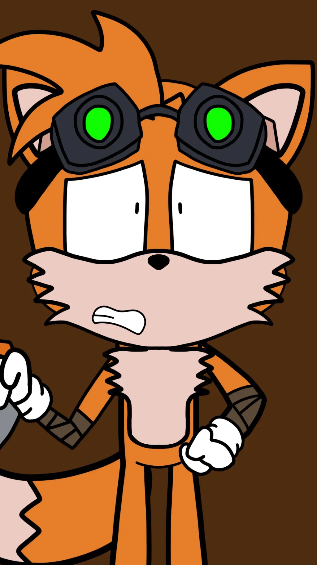 ai character: Miles Tails Prower background