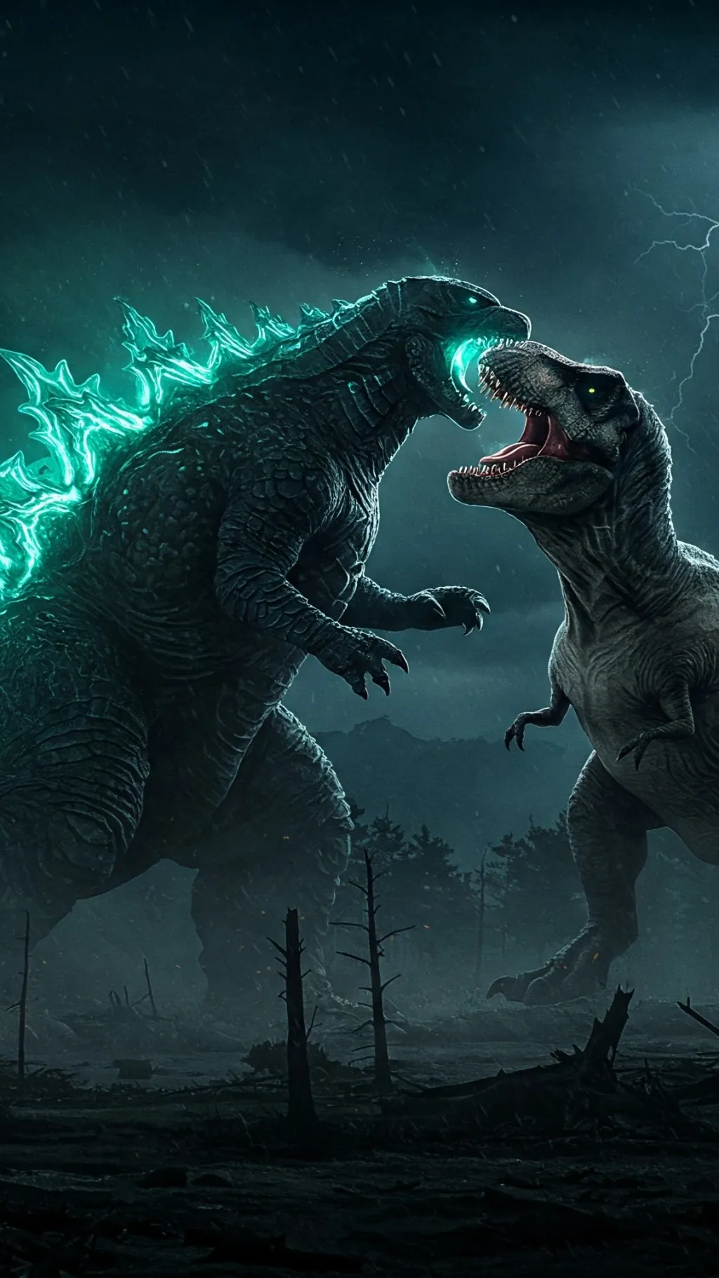 ai character: Godzilla background