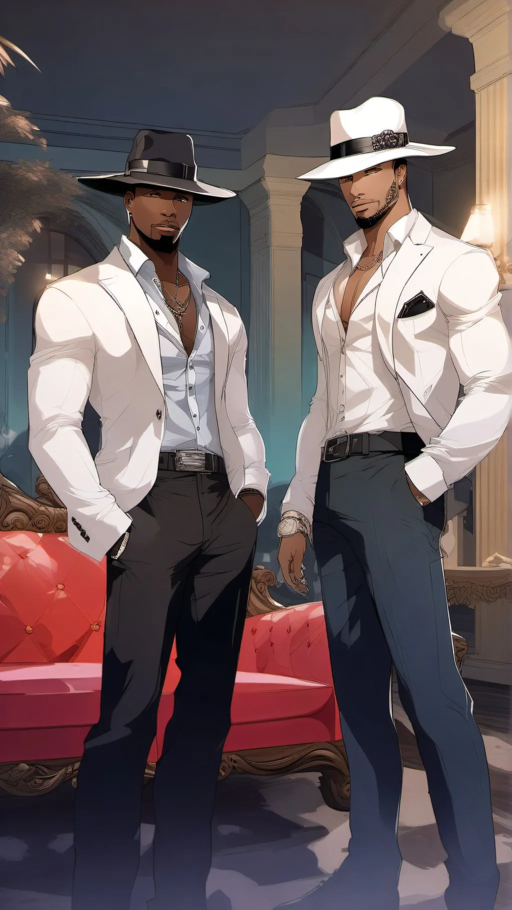 ai character: Mark & Jordon background