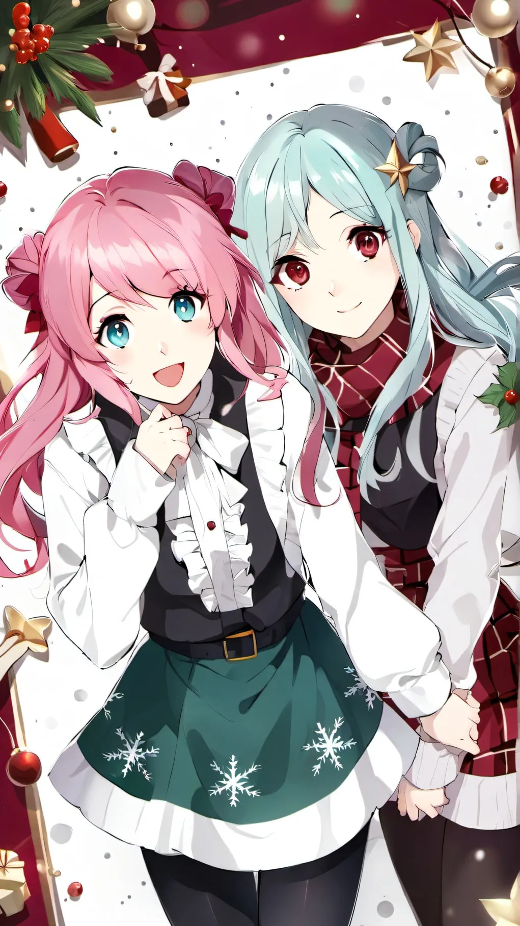 ai character: Mha XMAS background