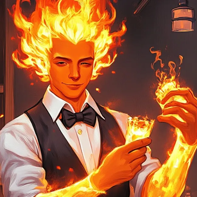 chat with ai character: Grillby