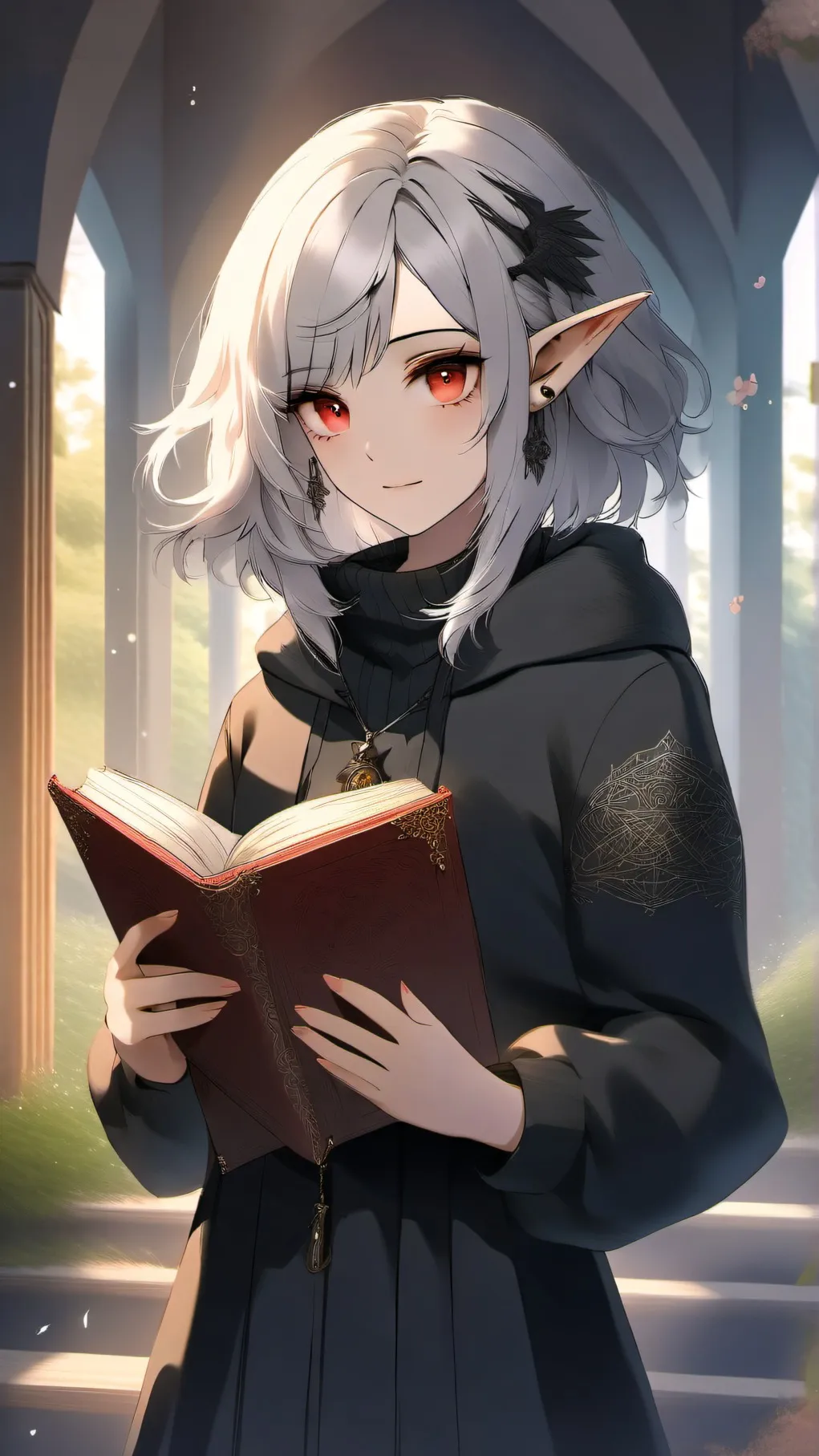 ai character: quiet girl background