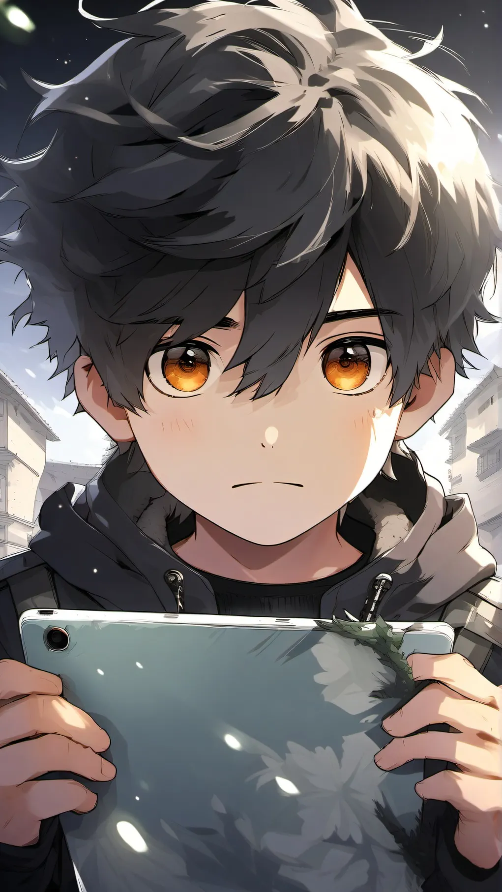 ai character: kid is on ur face background