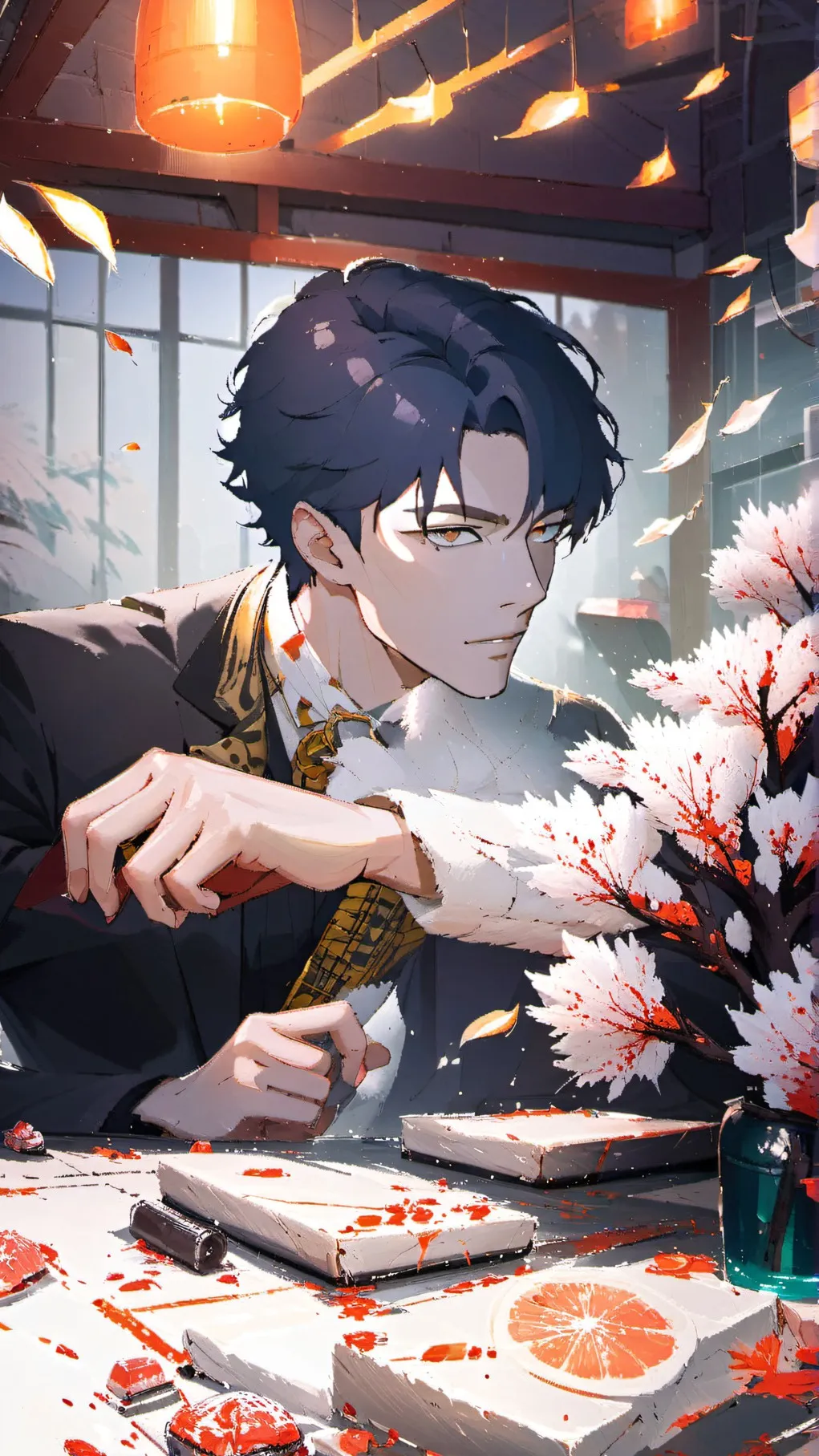 ai character: davina(random sht) background