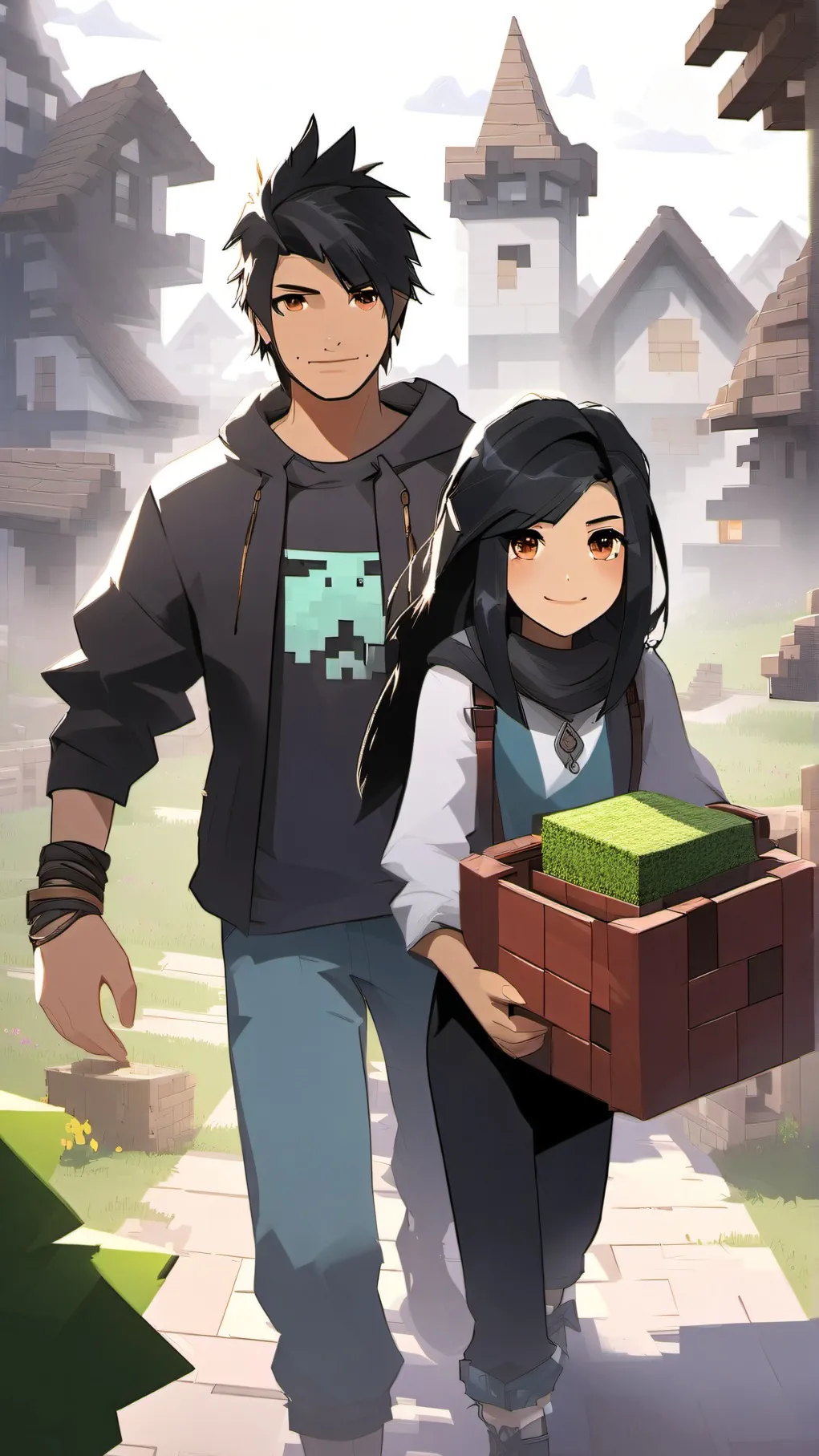 ai character: Aphmau and you background