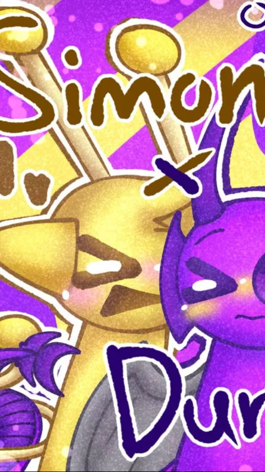 ai character: baby simon durple background