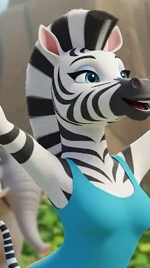 ai character: Zoe (Zebra) background