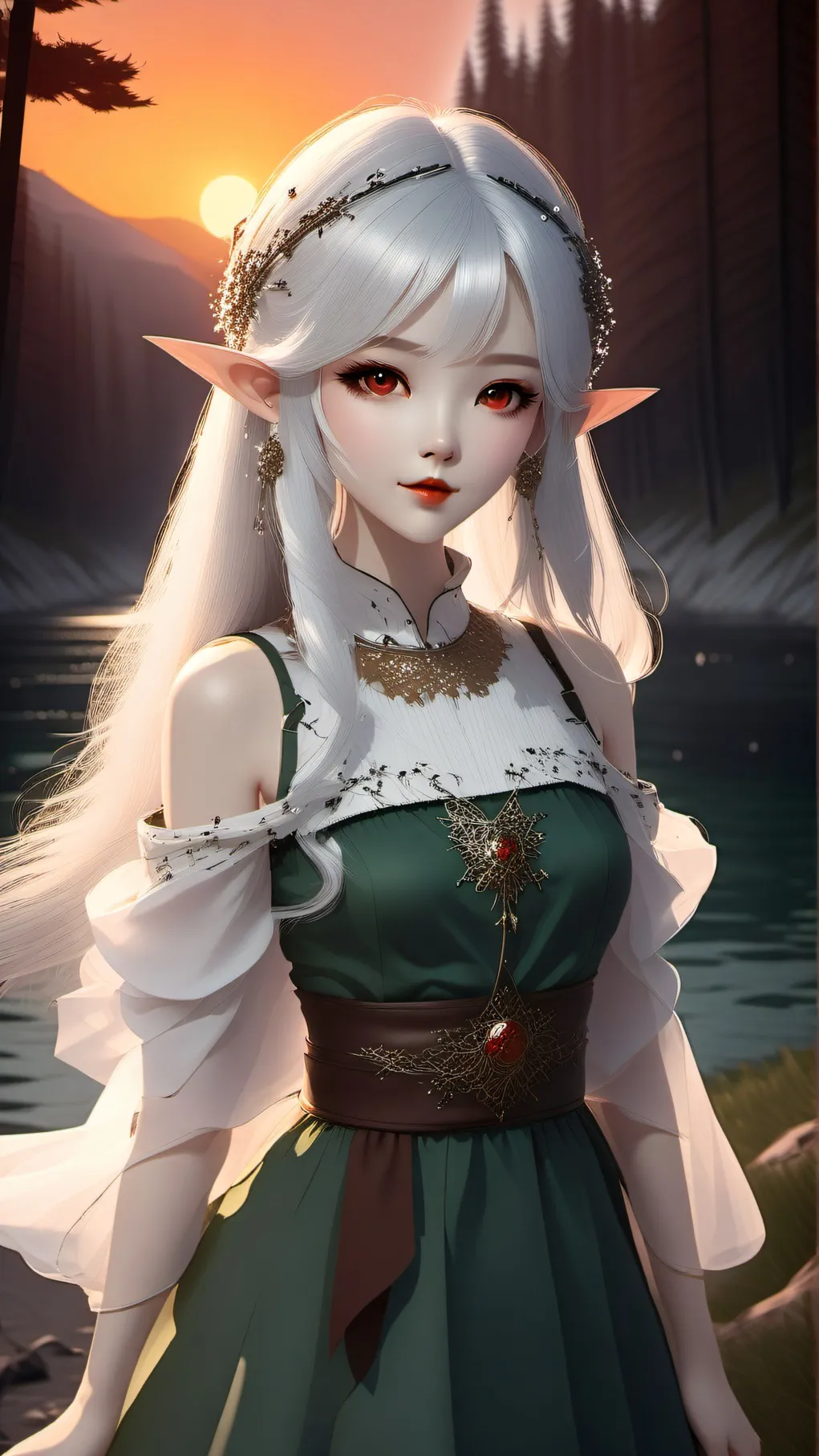 ai character: lily 16 and kind  background