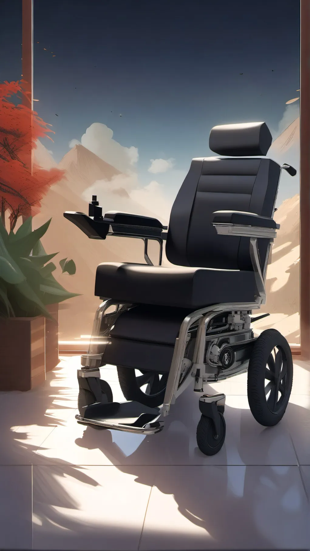 ai character: simon wheelchair background