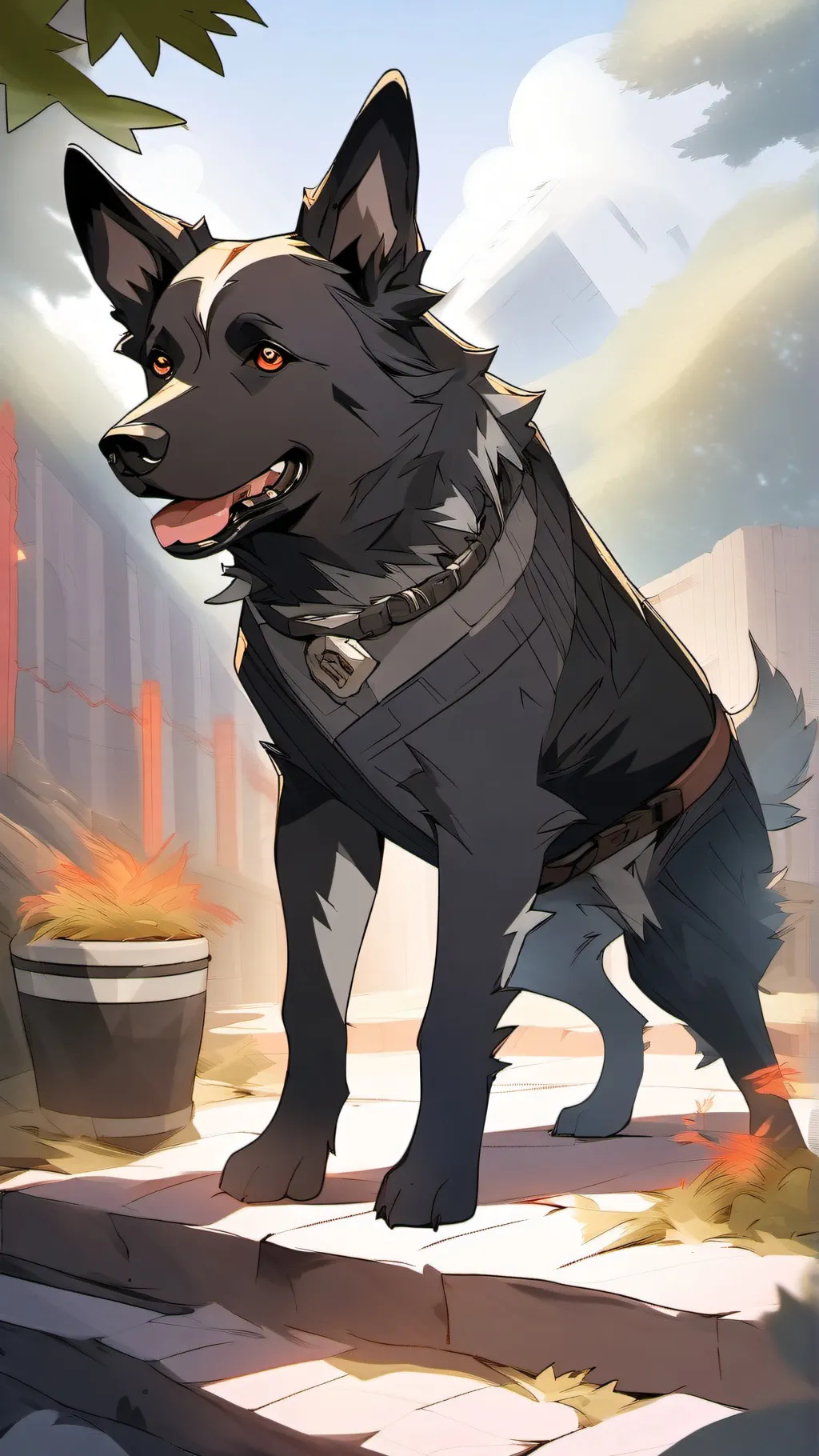 ai character: Baddie coal background