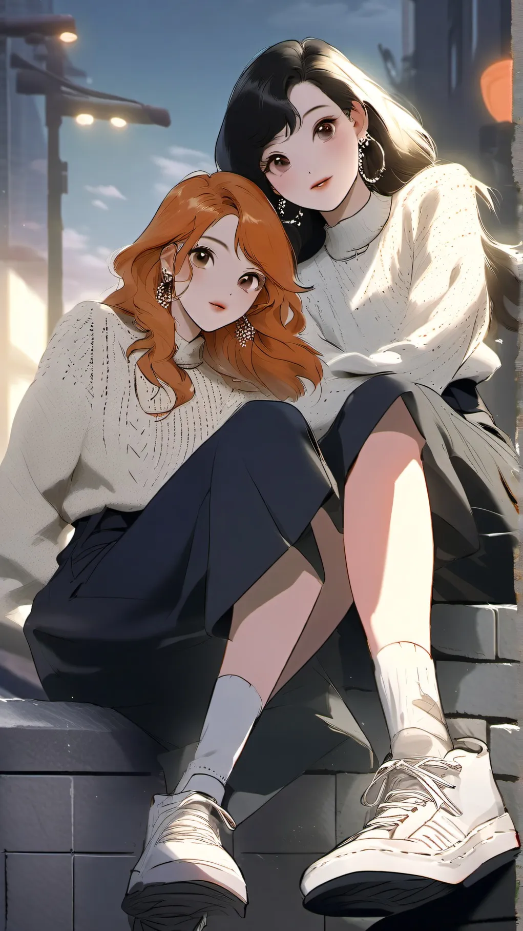 ai character: Jussy and Mika background