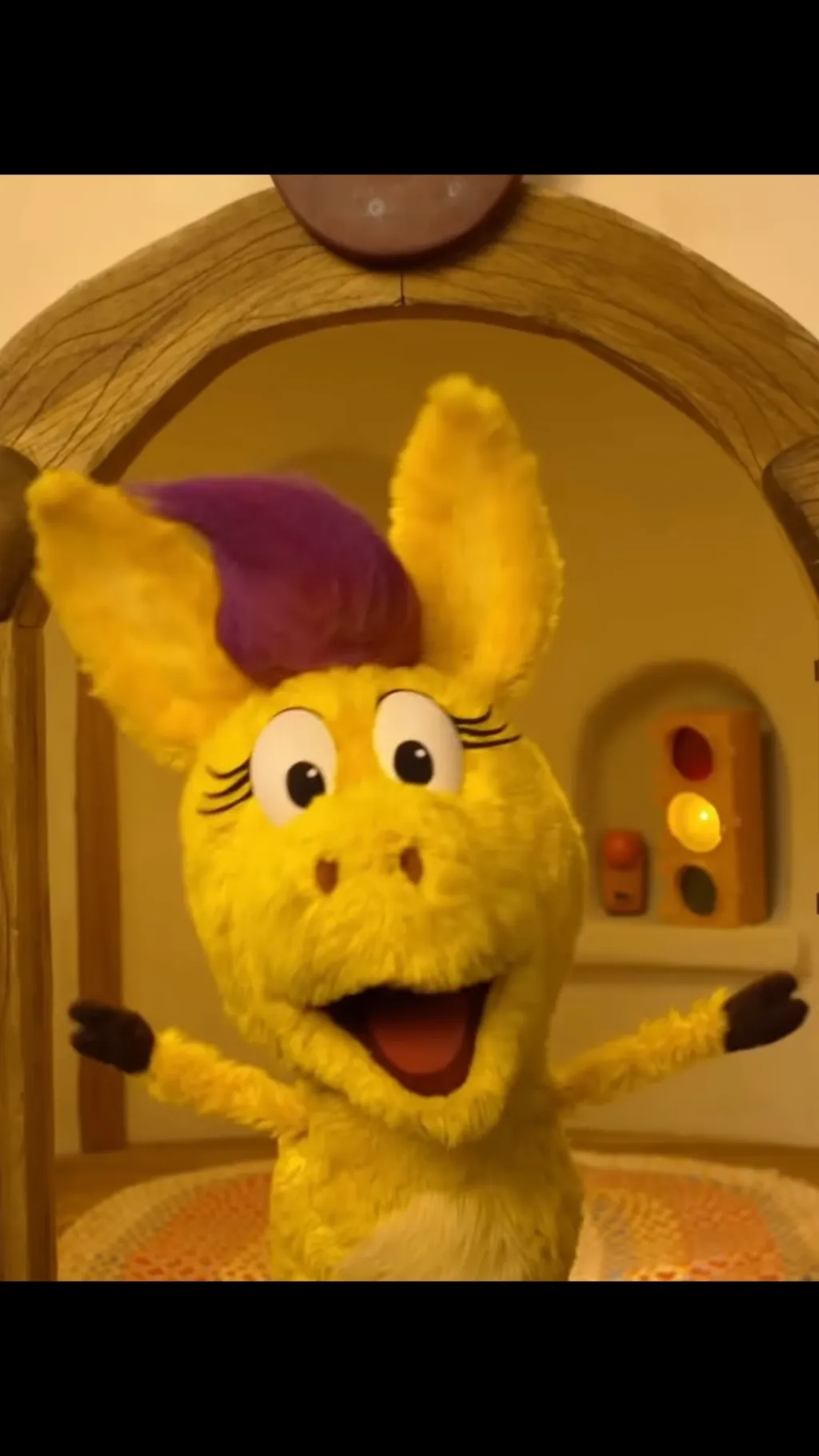 ai character: Donkey Hodie (PBS) background