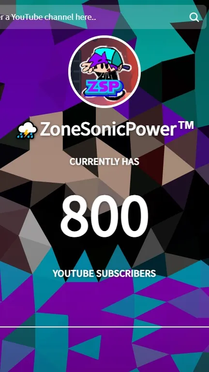 ai character: 800 Subcribers!!!! background