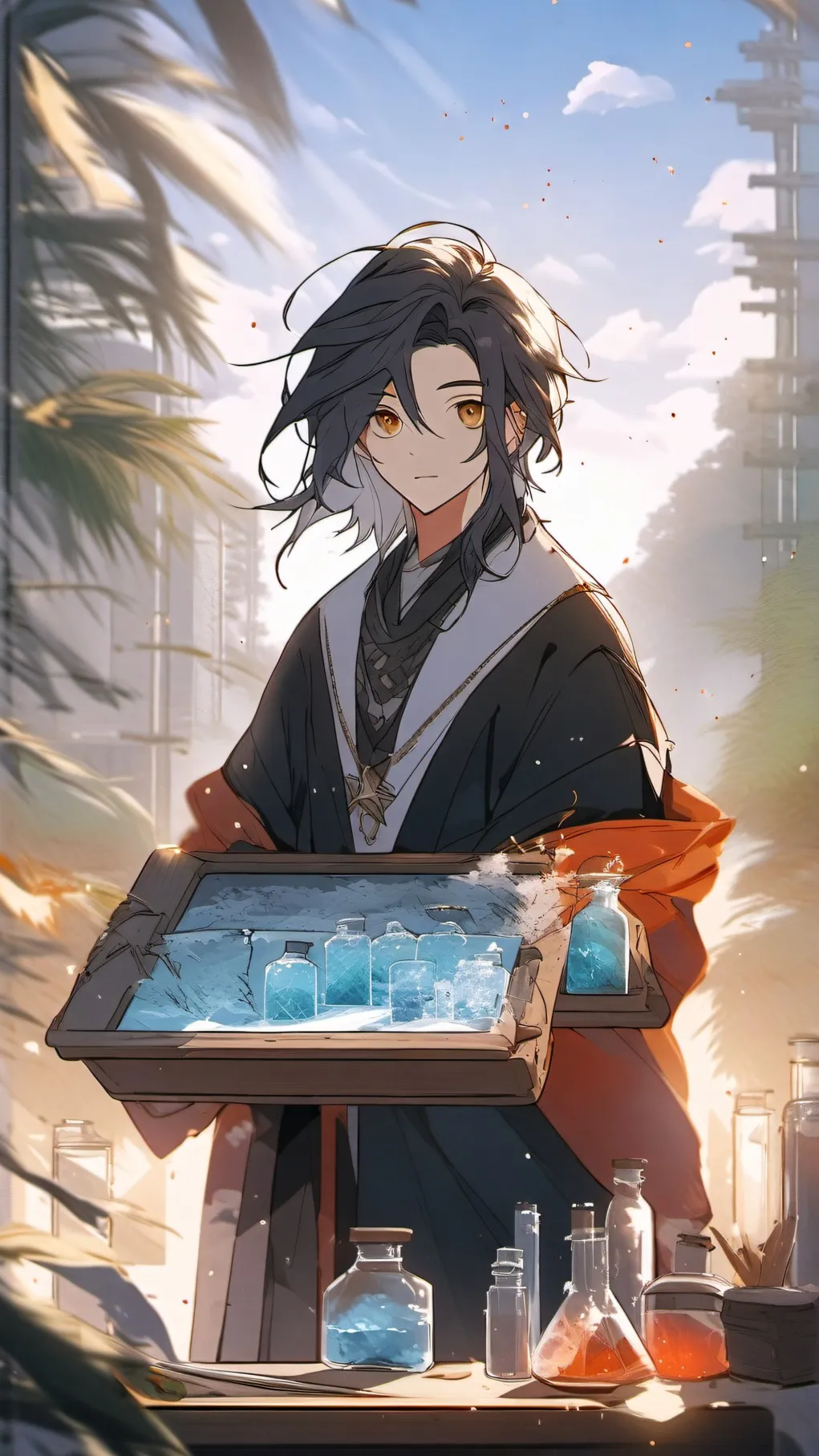 ai character: Chemical Elements background