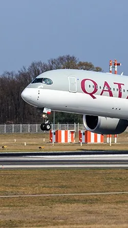 ai character: Qatar Airbus A350 background