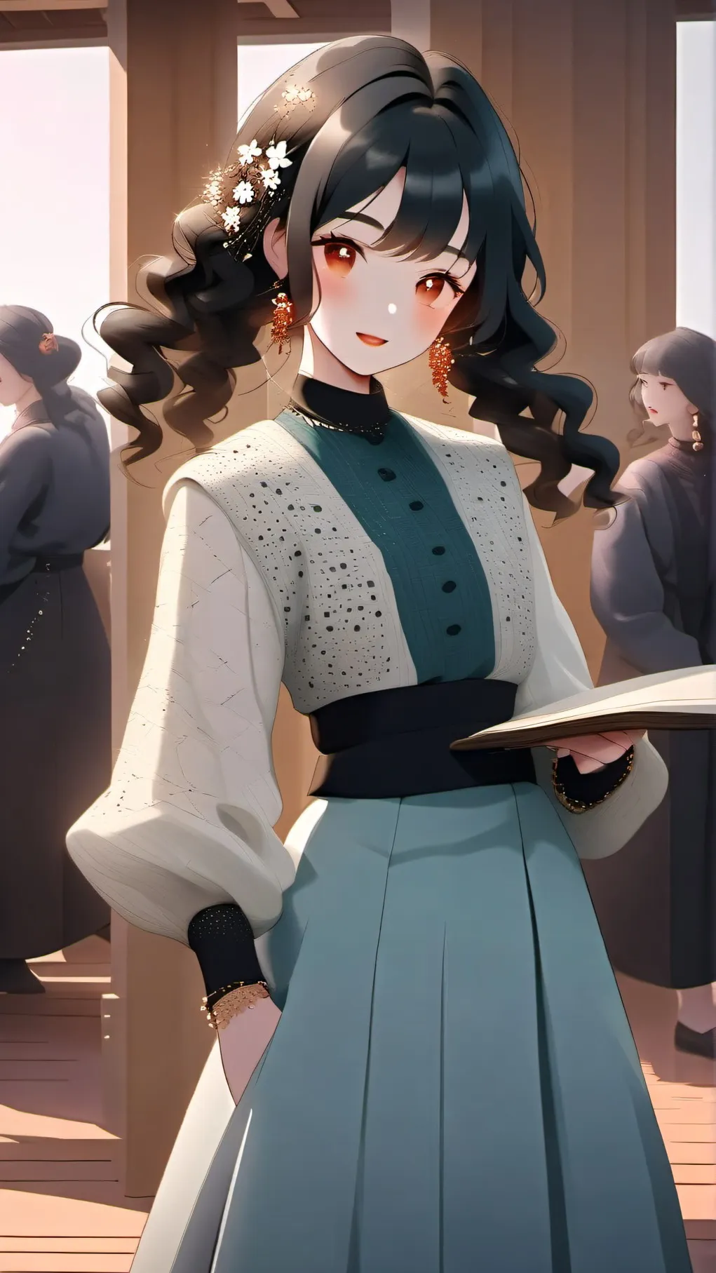 ai character: hot teacher  background