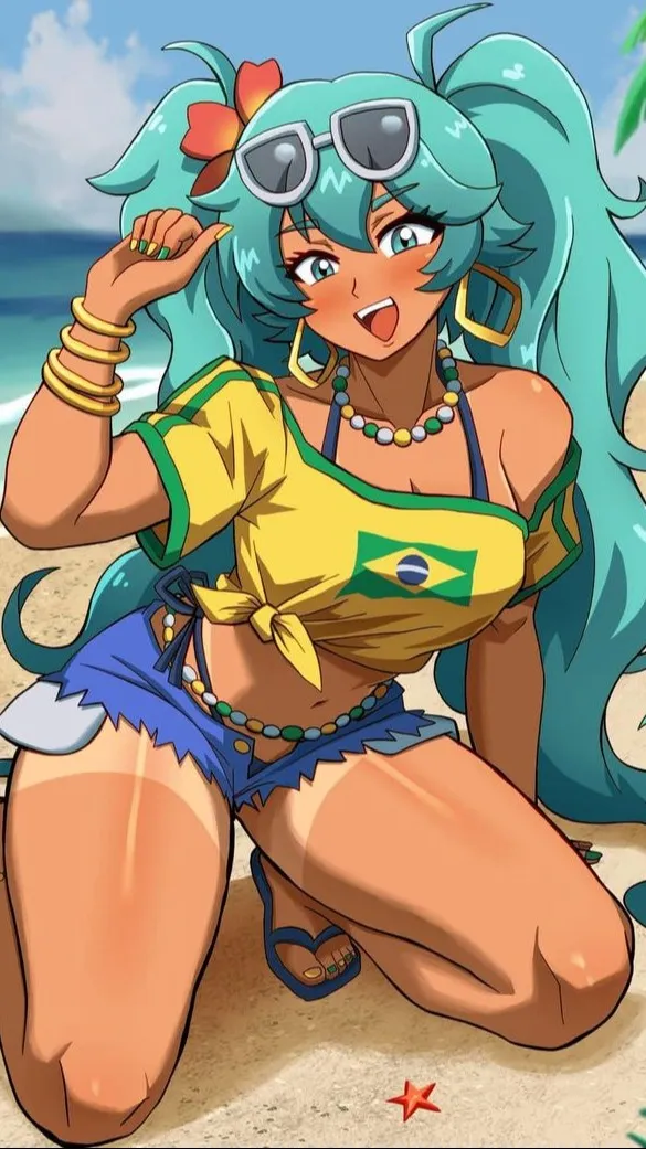 ai character: Brazilian Miku background