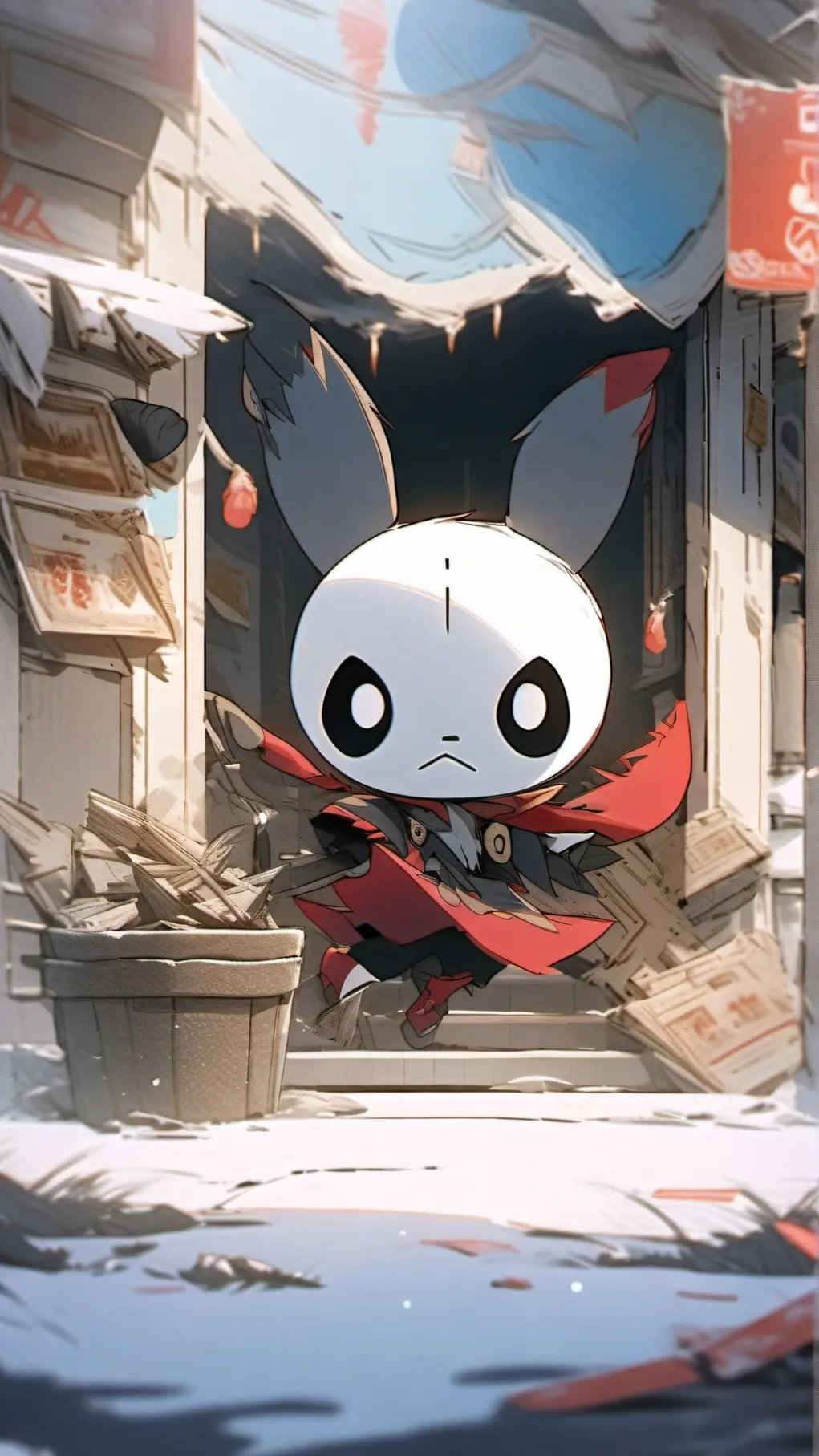 ai character: hh x labubu!!!!!!! background