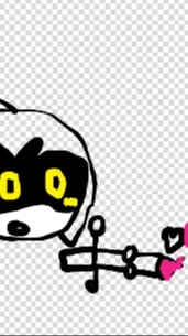 ai character: V shoots hearts background