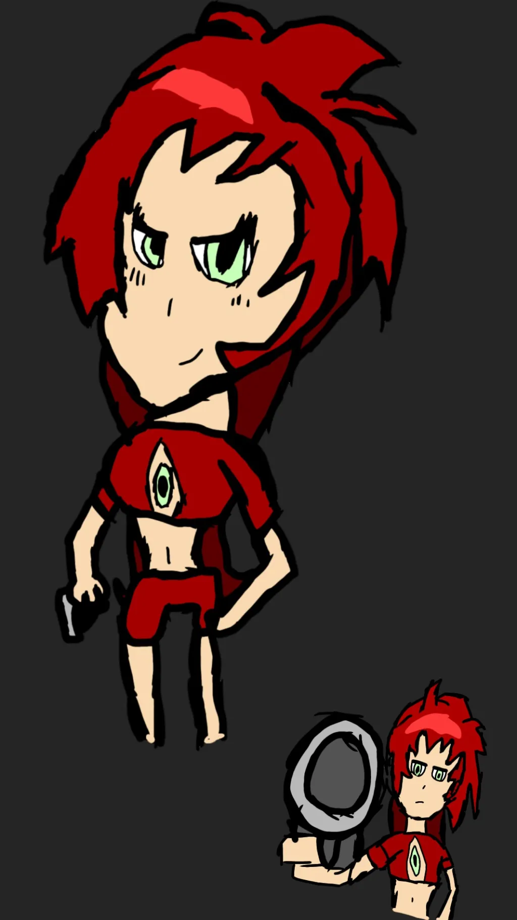 ai character: HyperGlitch-chan background