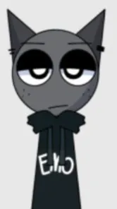 ai character: Gray background