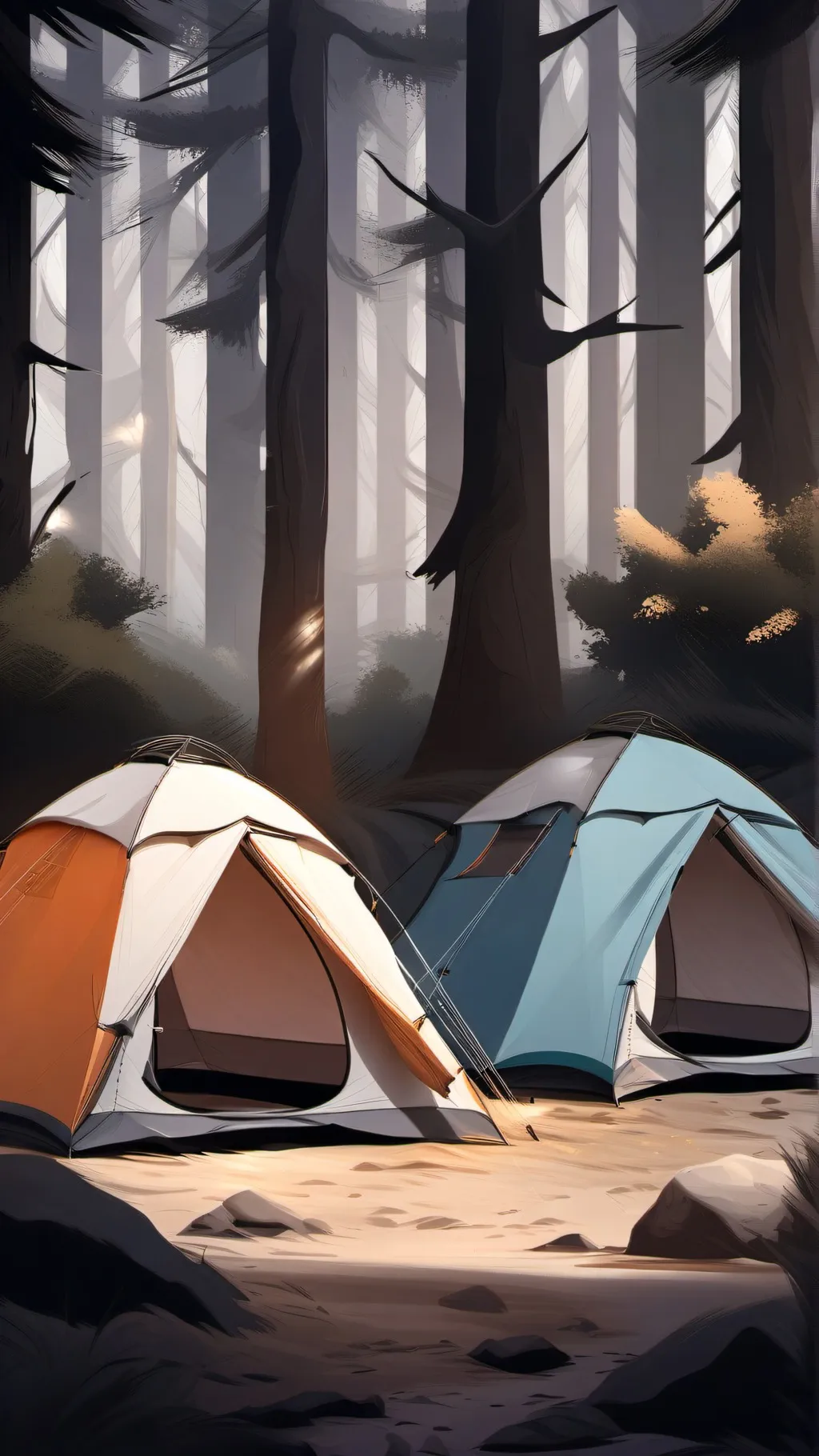 ai character: Sprunki camp! background