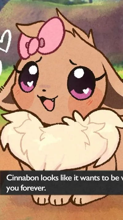 ai character: Cinnabon The Eevee background