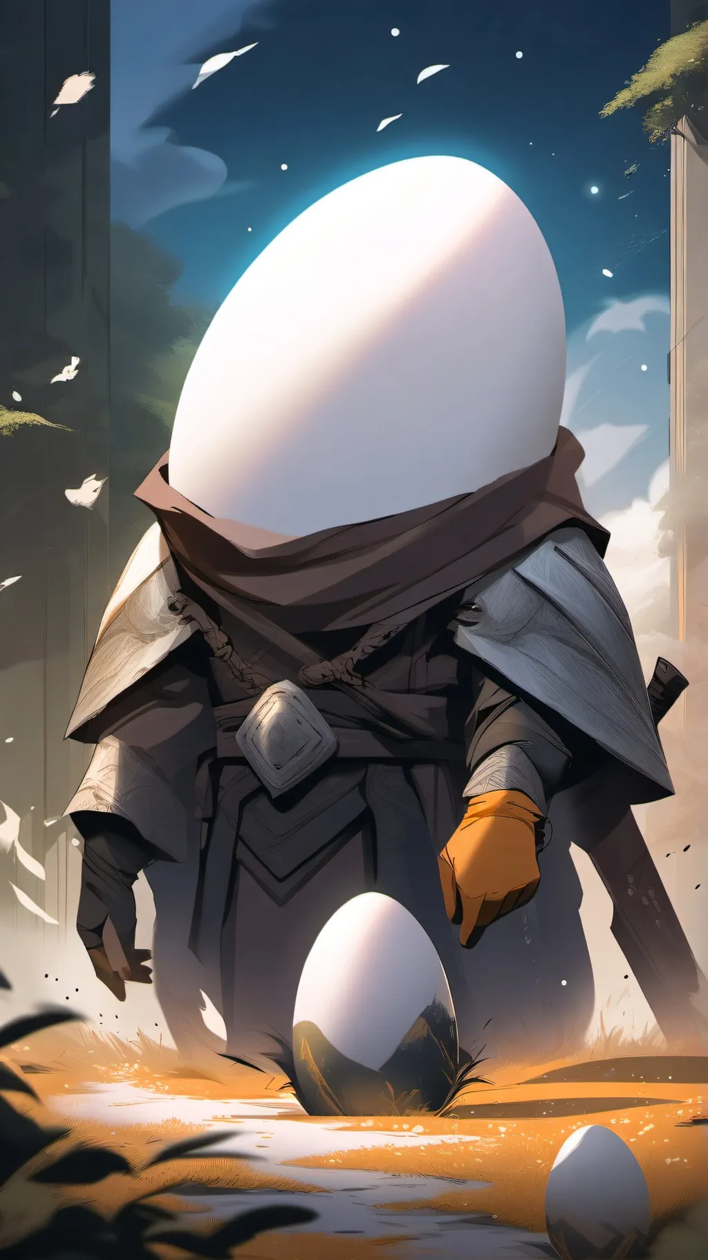 ai character: eggson! background