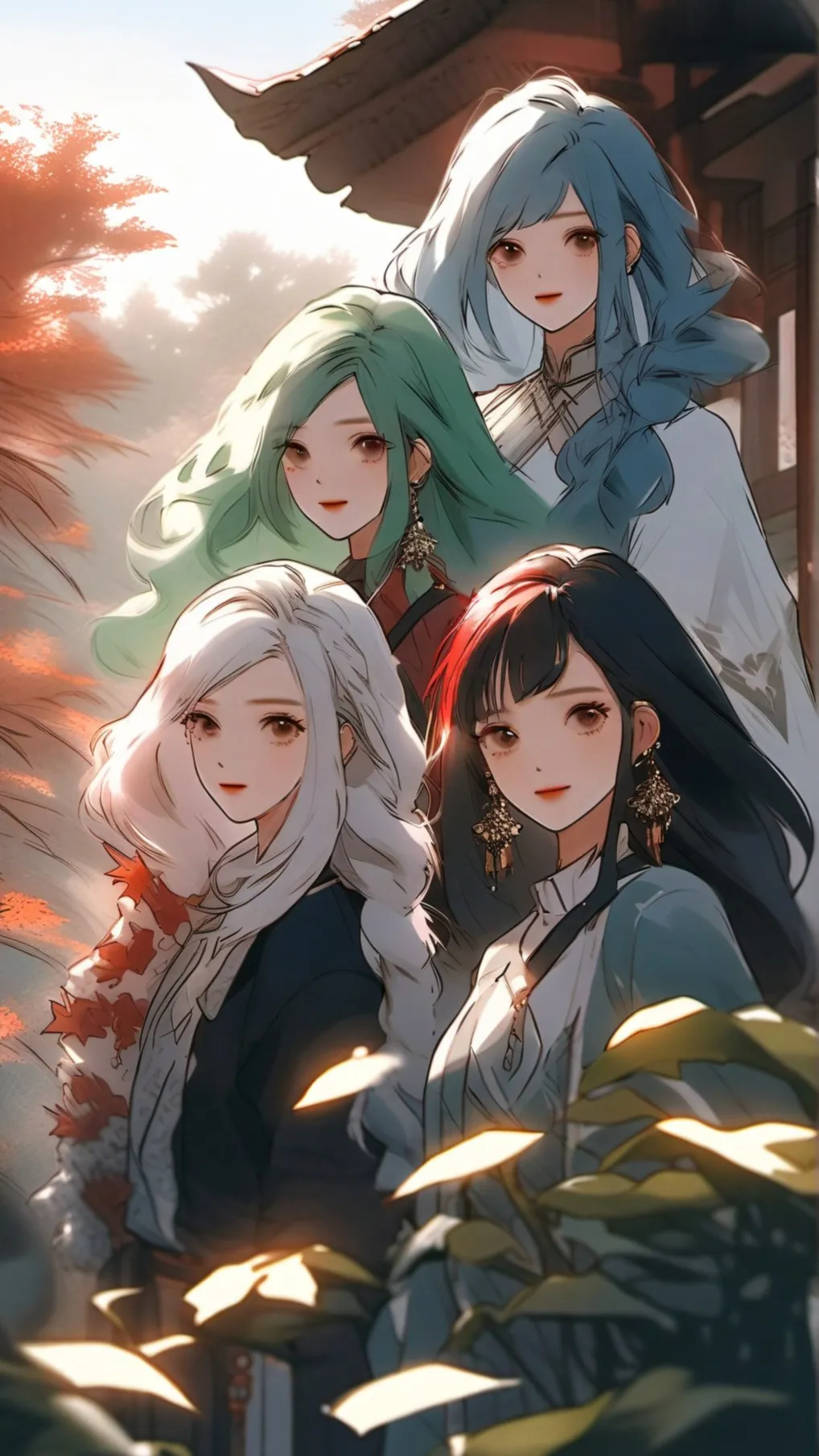 ai character: Elemental sisters background