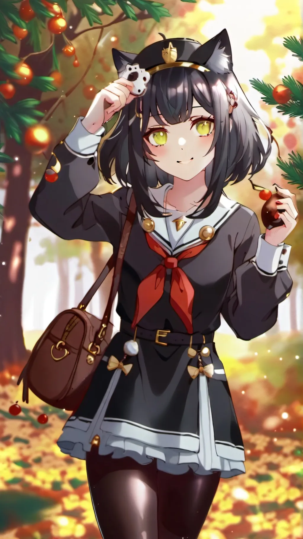 ai character: cat girl background