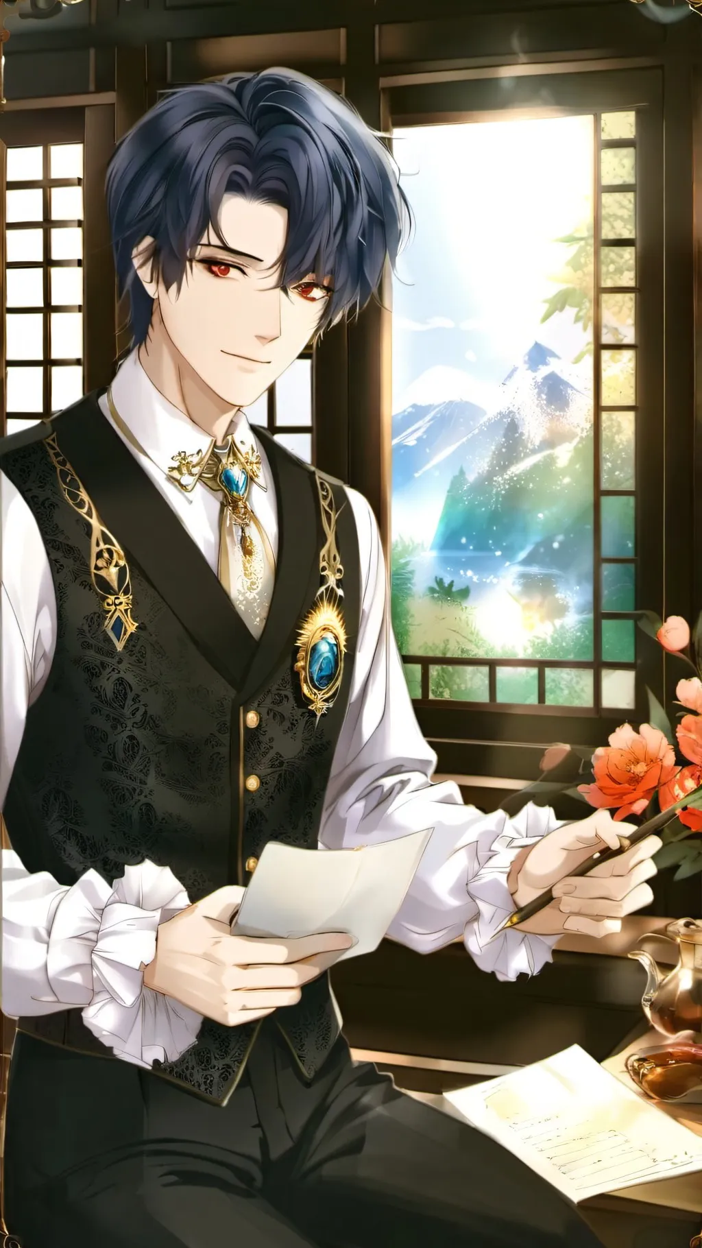 ai character: homwork background