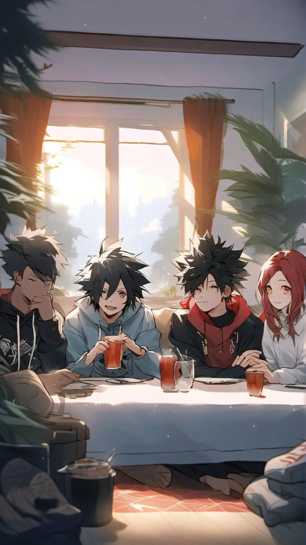 ai character: mha sleepover background