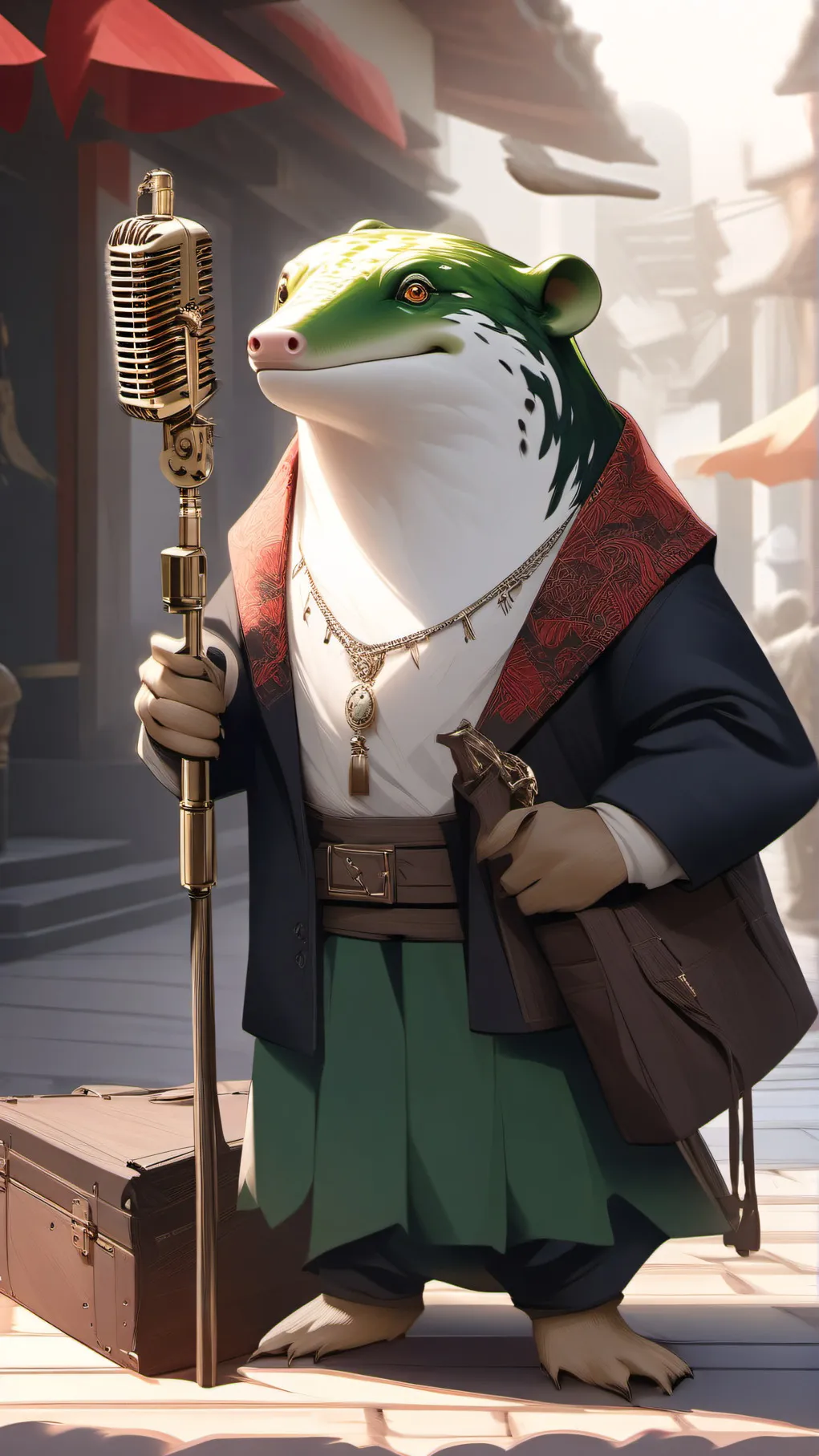 ai character: mayor de las ranas background