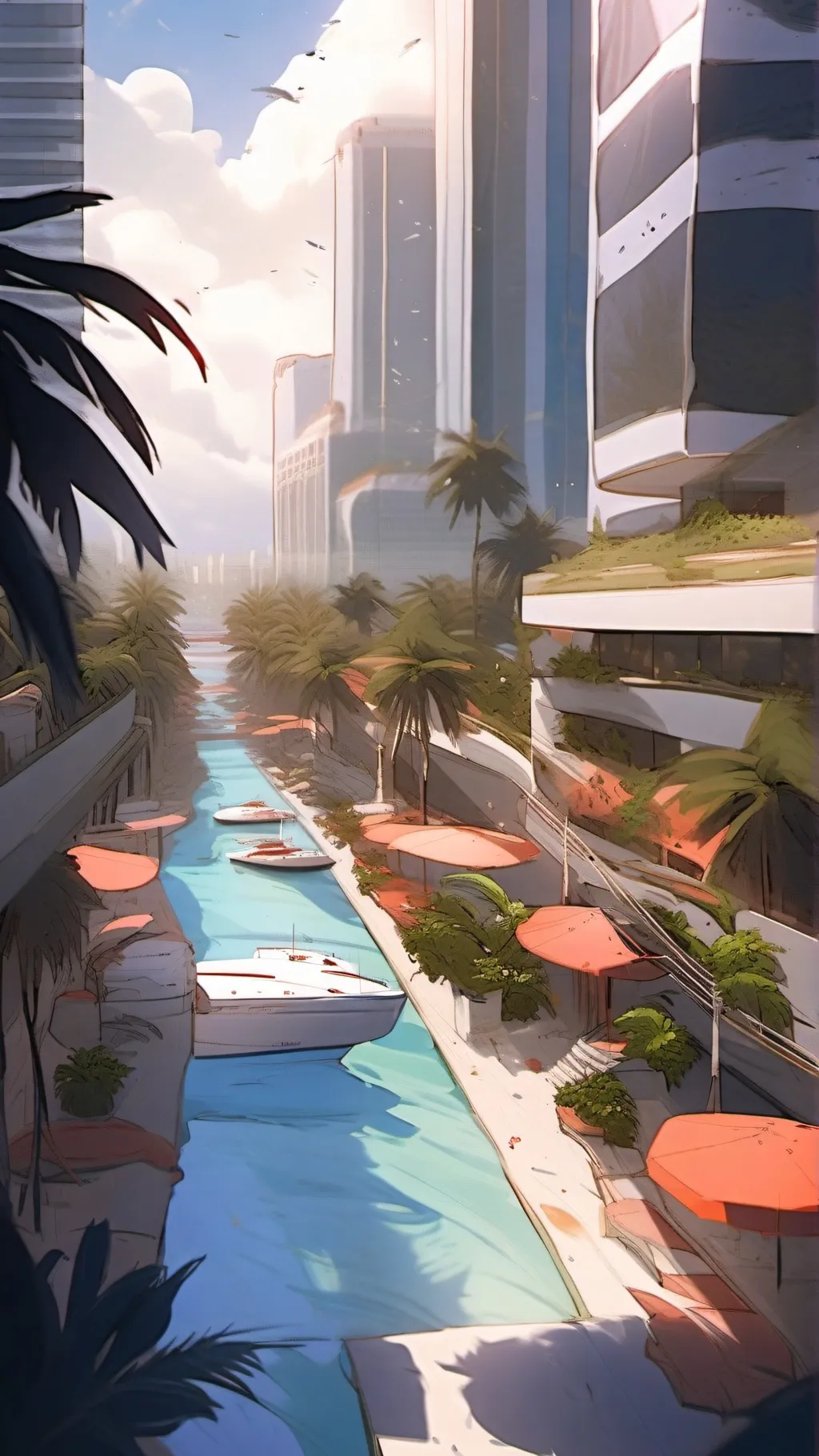 ai character: Make a city background