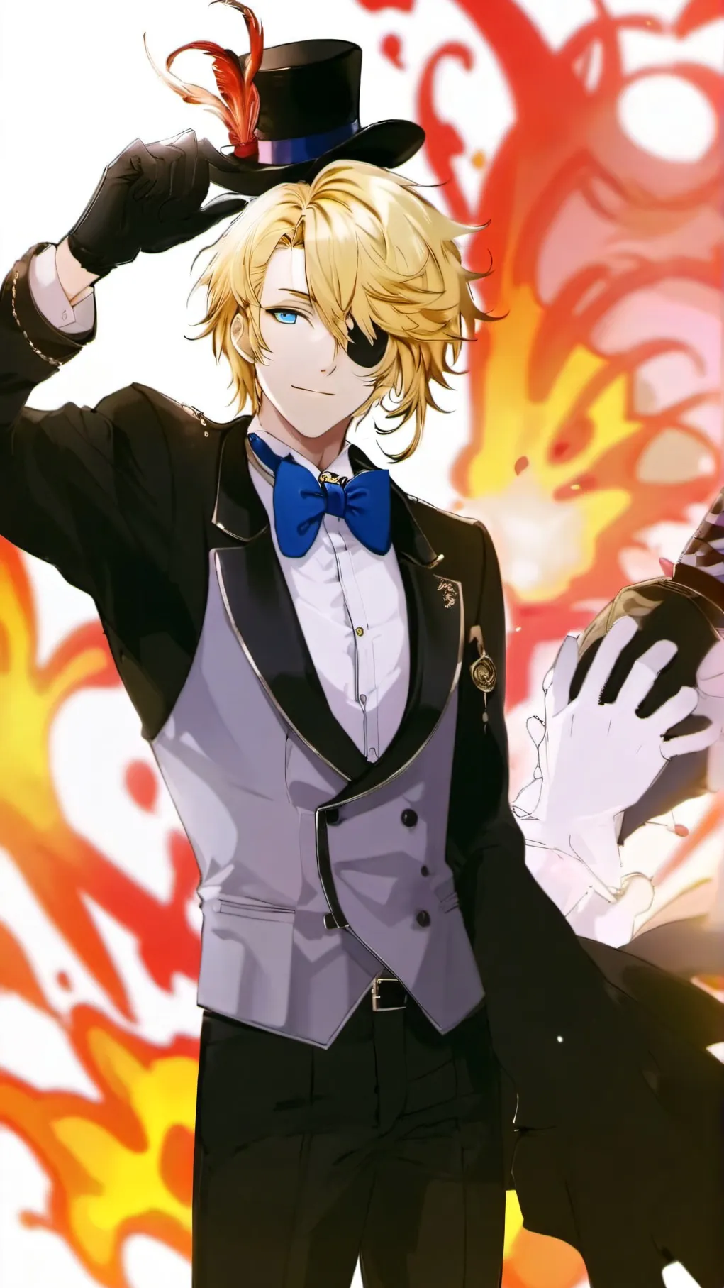 ai character: Y/N x Bill cipher  background