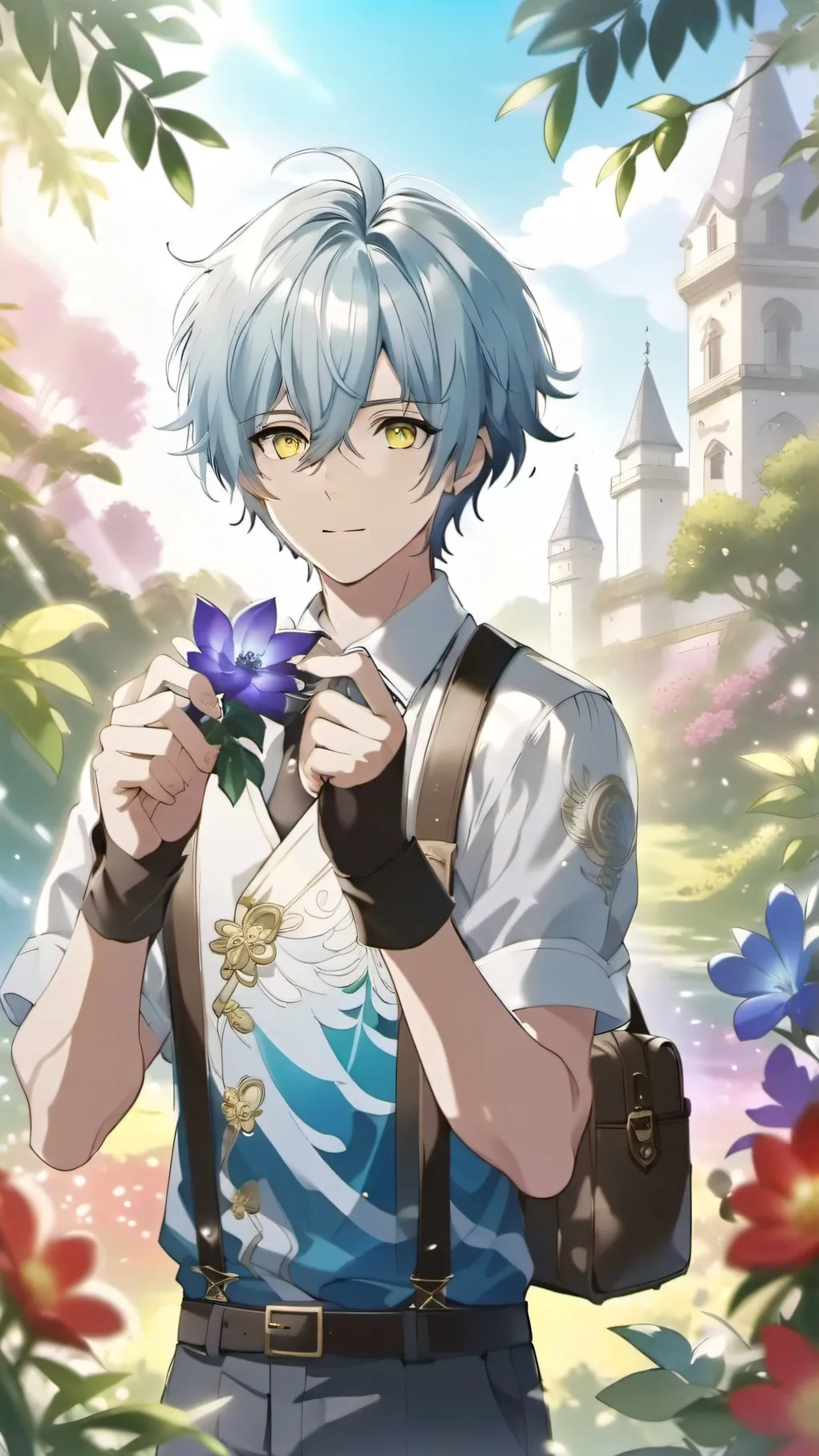 ai character: moonflower background