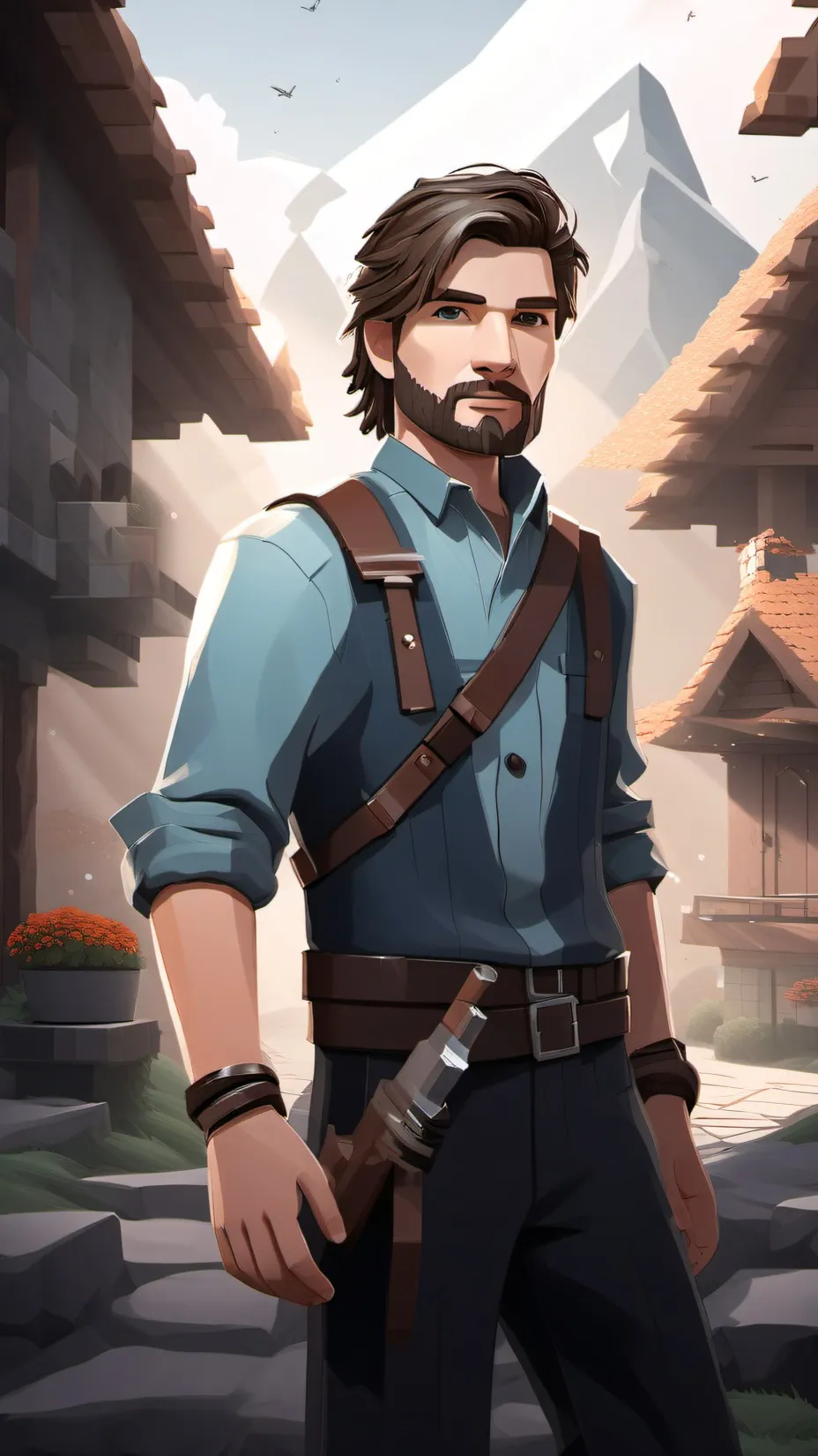 ai character: steve background