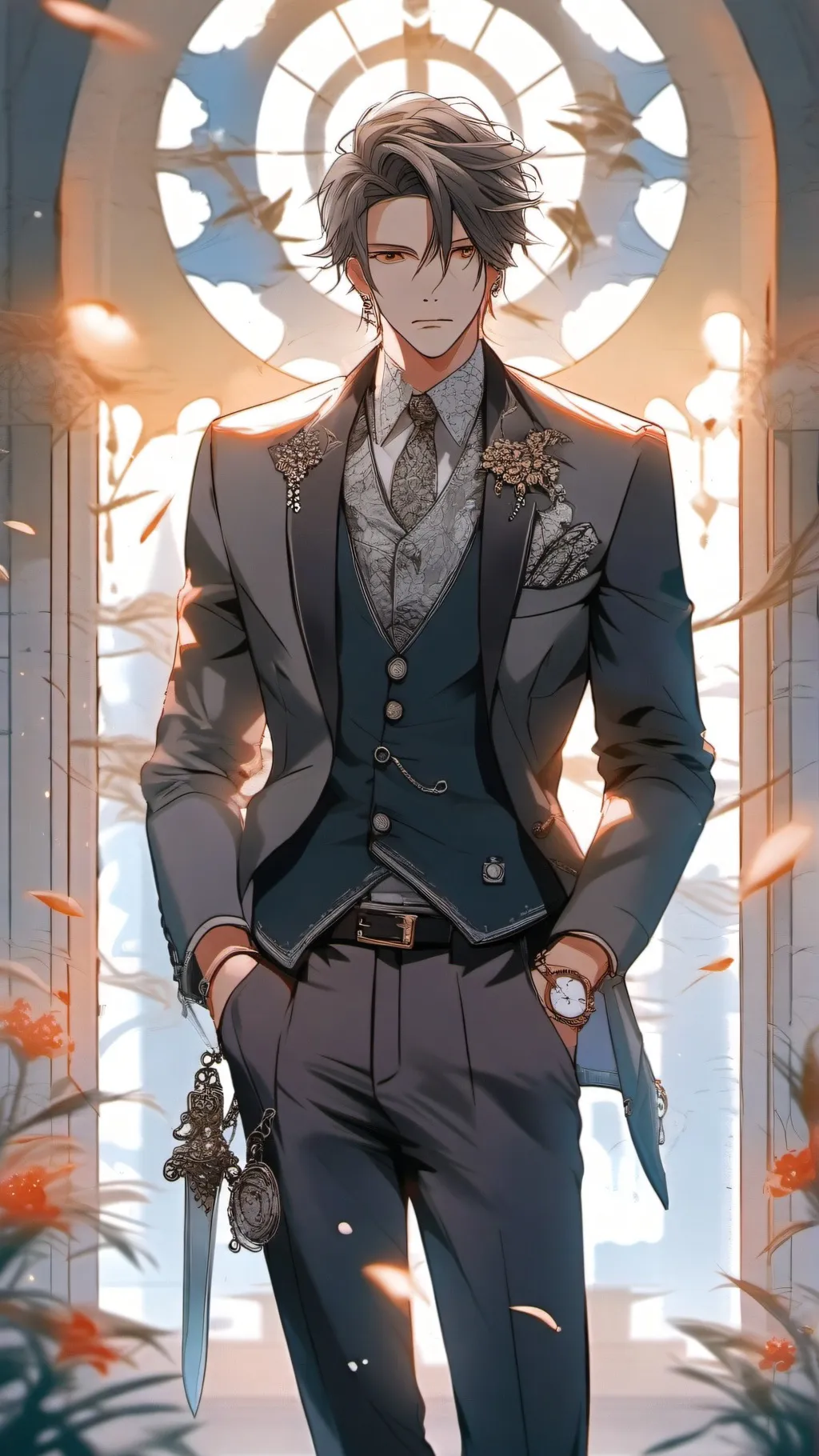 ai character: Aron  background