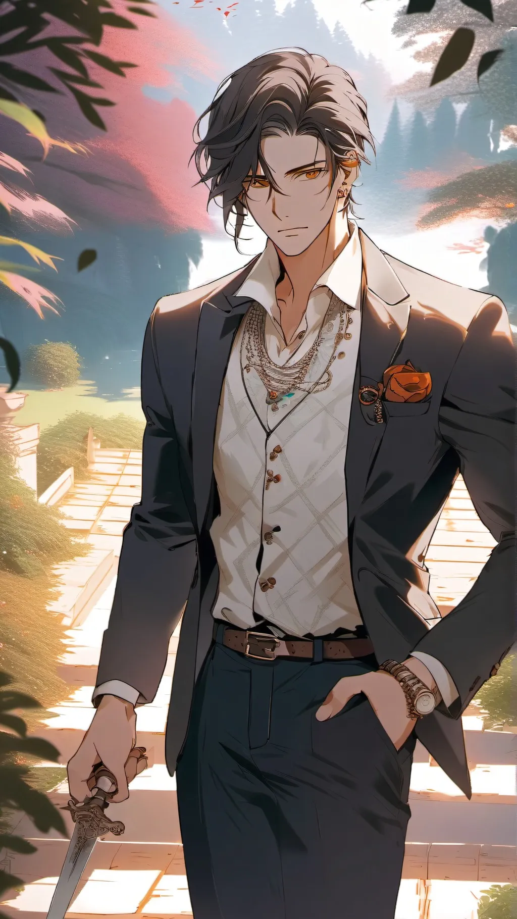 ai character: Lucien  background