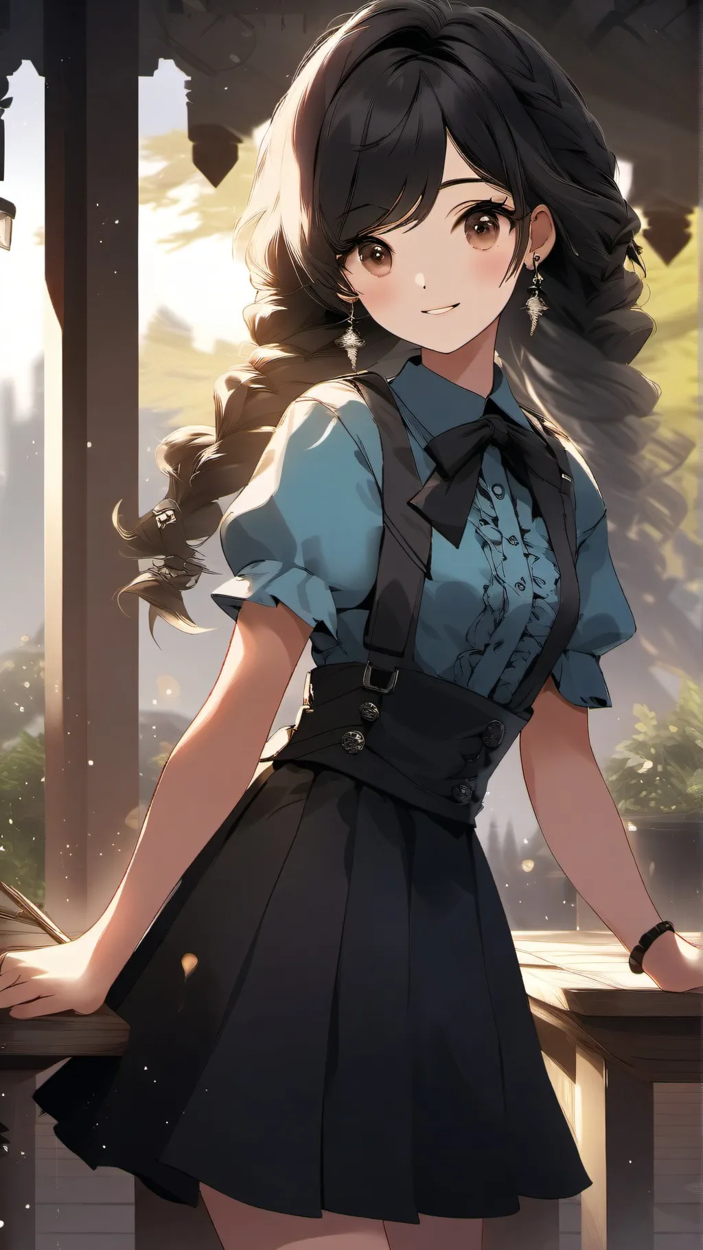 ai character: cute ticklish girl background