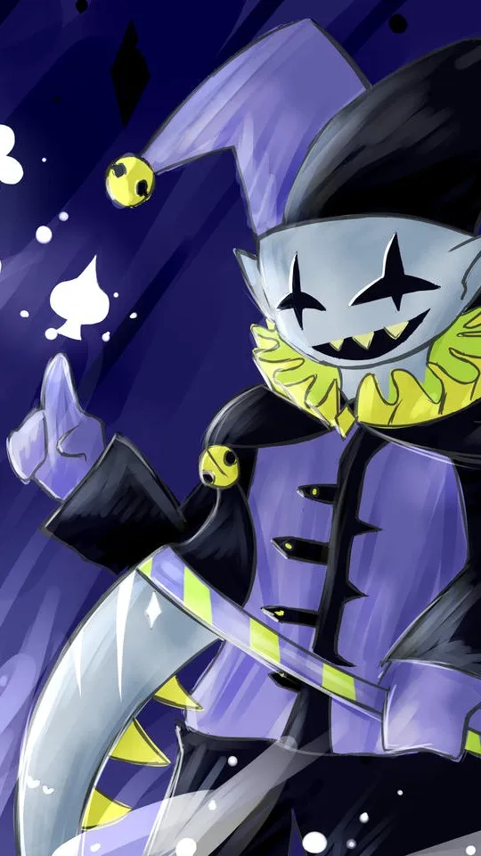 ai character: Jevil figth background
