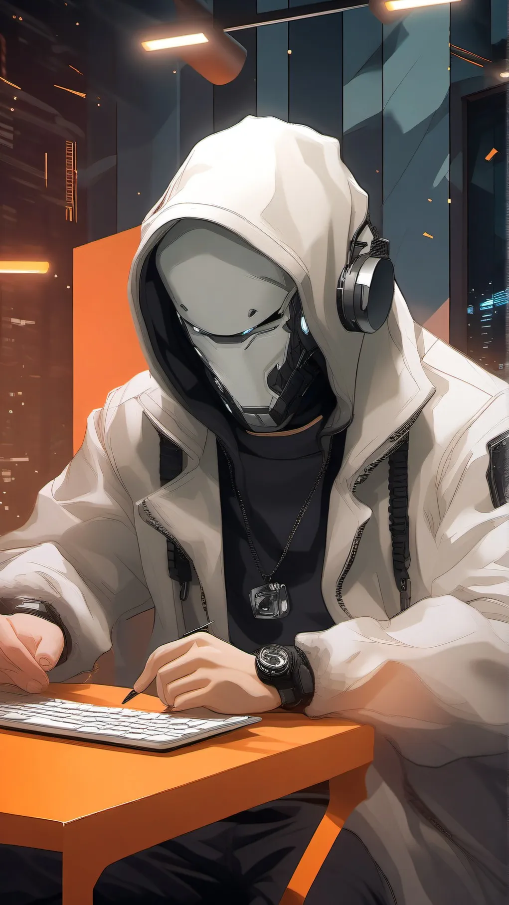 ai character: The Dark Chat Web background