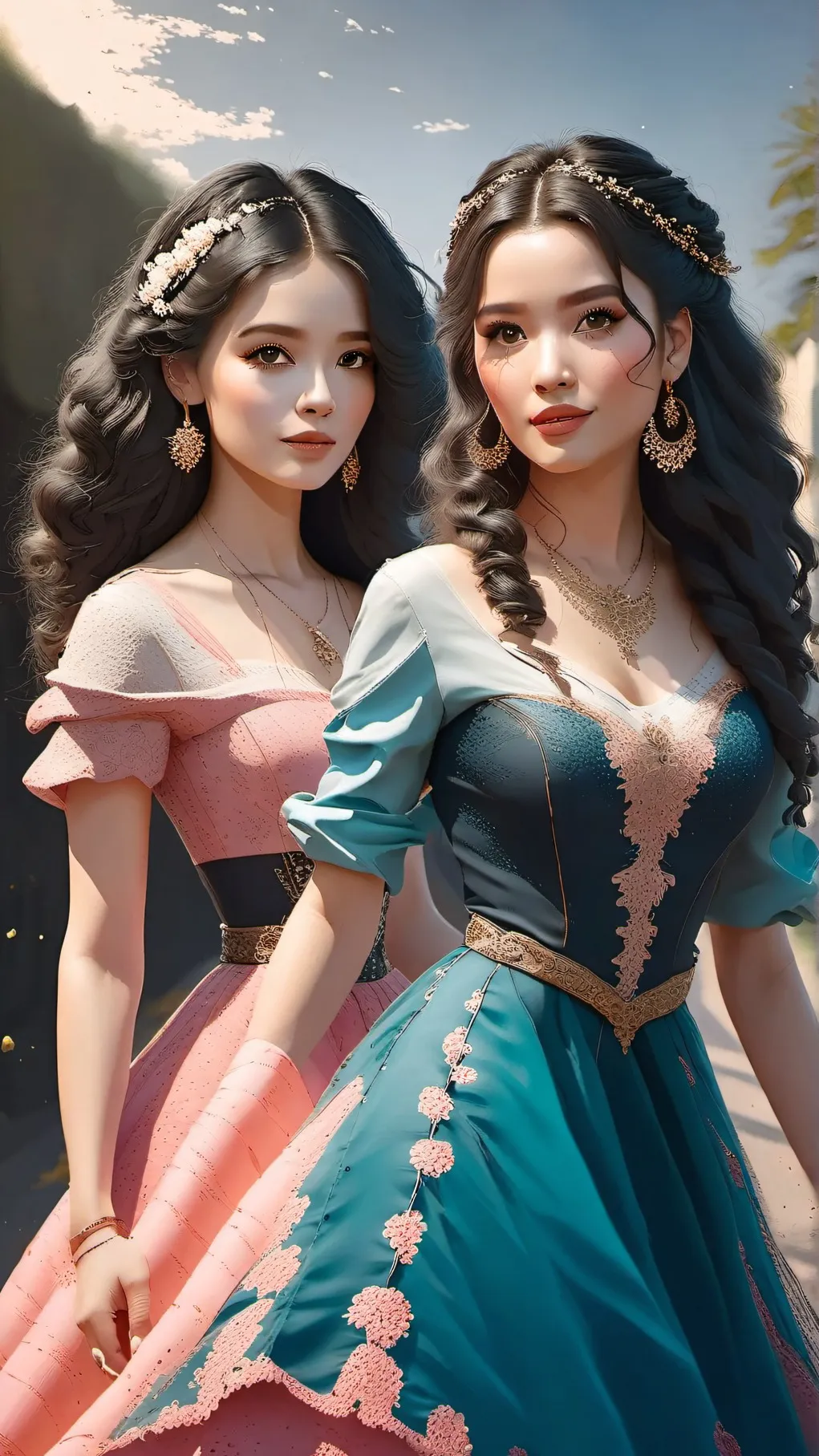 ai character: Kira and Mira background