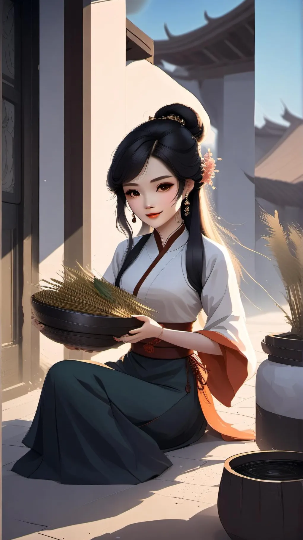 ai character: My Oc in Vietnam background