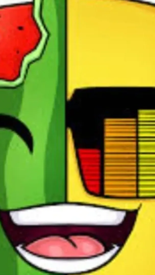 ai character: sunny & melon background