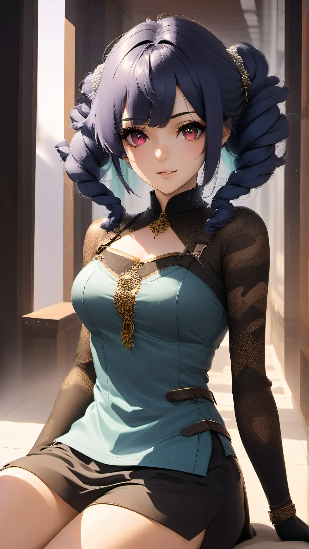 ai character: Yuri Streamer background