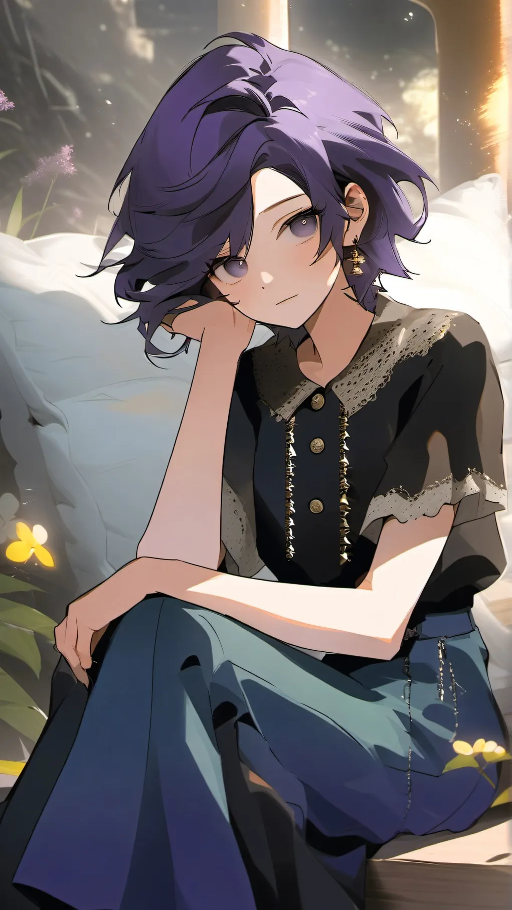 ai character: Moon background